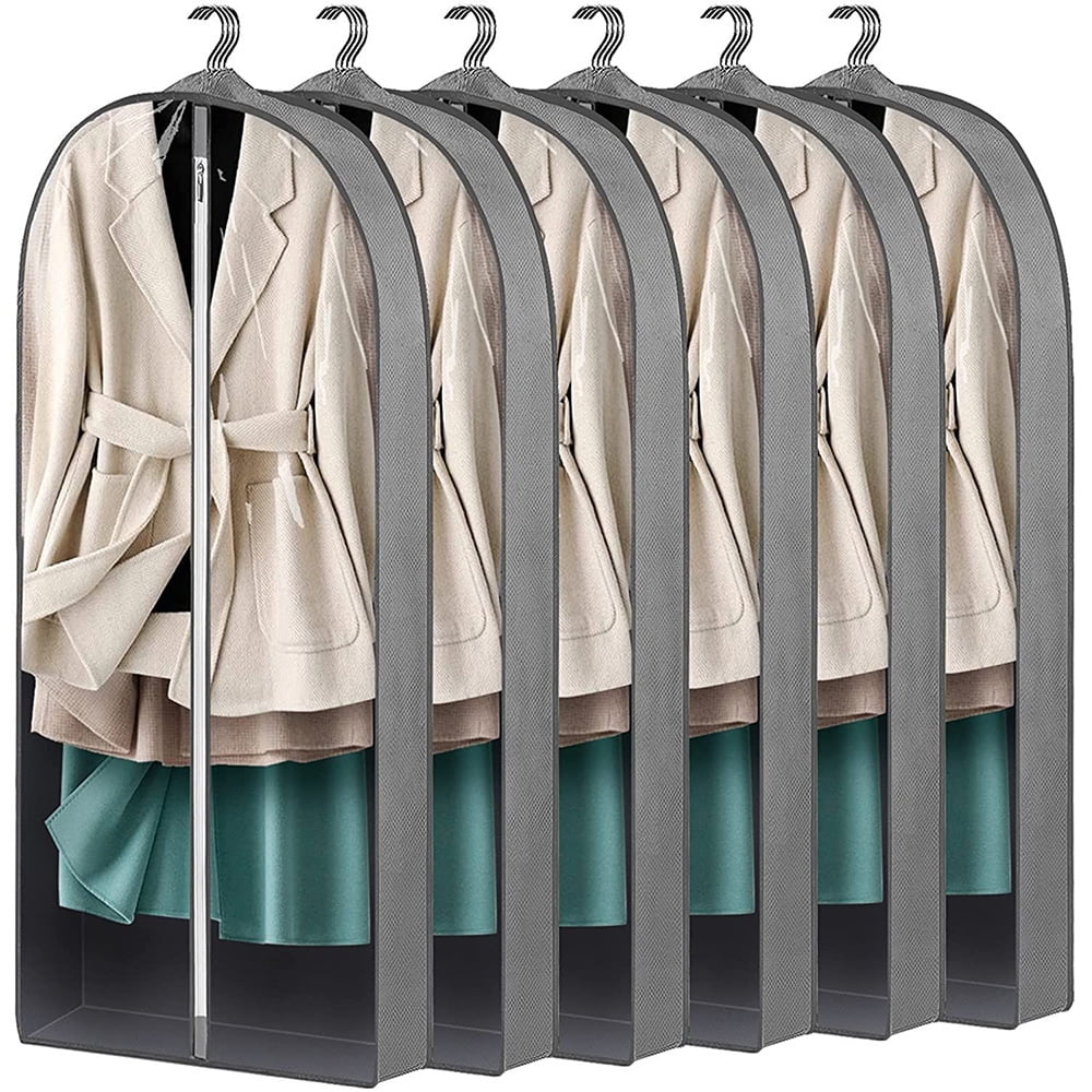 Frontwalk Garment Bag Transparent Cover Zipper Lightweight Clothes