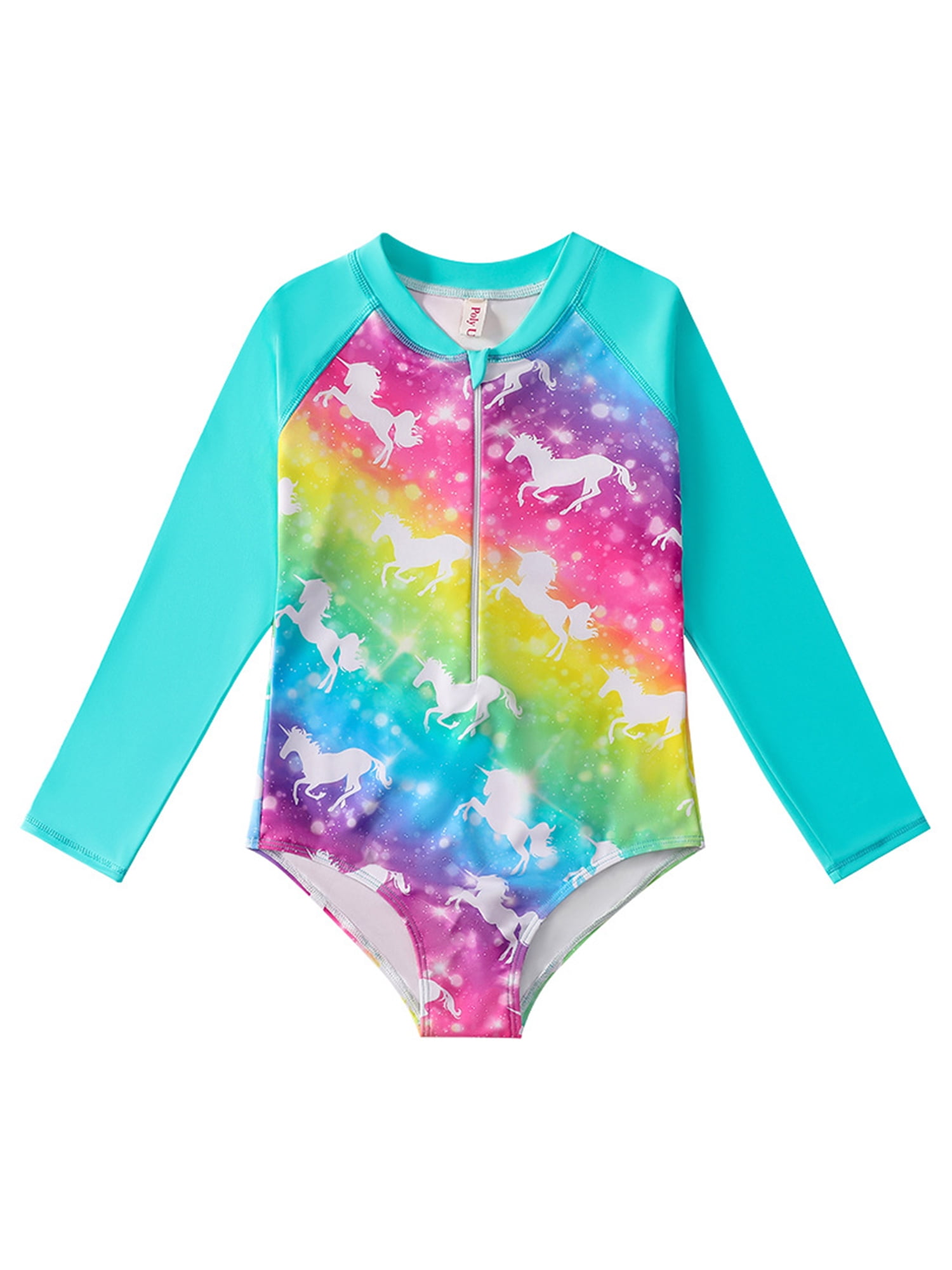 Frontwalk Girls Bathing Suits Sun Protection One Piece Swimsuit Rash