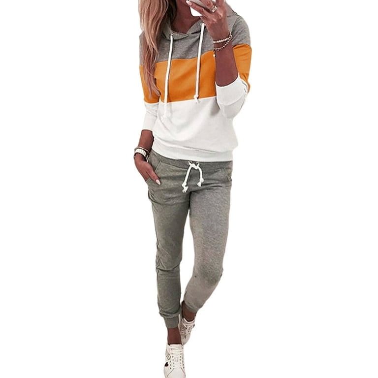 Tracksuit Sets Crop Top Hoodie And Sweatpants Set Fessceruna Cute - Main Image