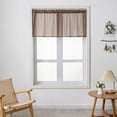 thumbnail image 1 of Frontwalk Kitchen Curtains Decor Half Window Curtain Semi-sheer Panels Short Valance Rod Pocket Chocolate Color W:59''x H:18'', 1 of 5
