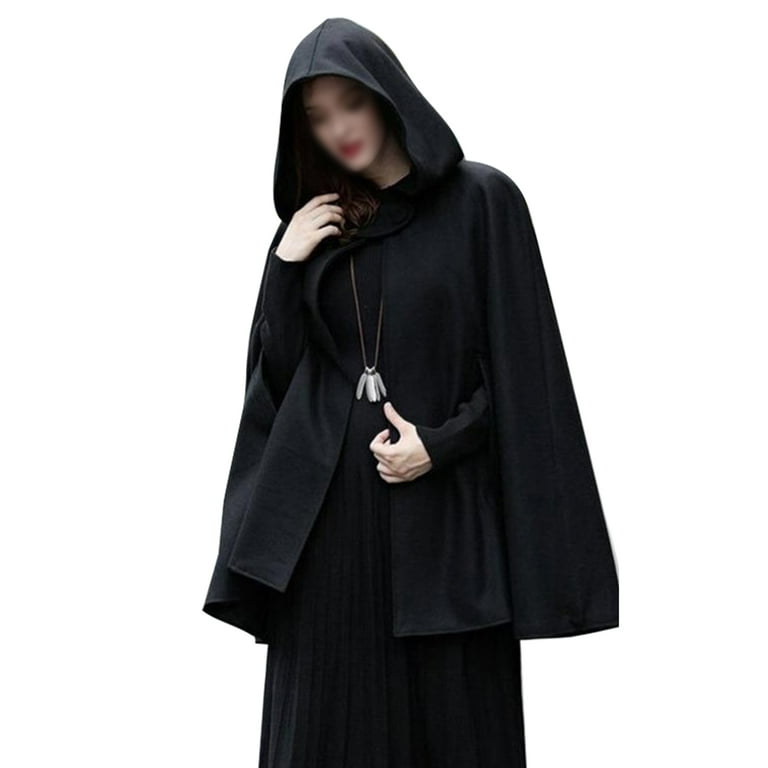 Ladies black store cape jacket