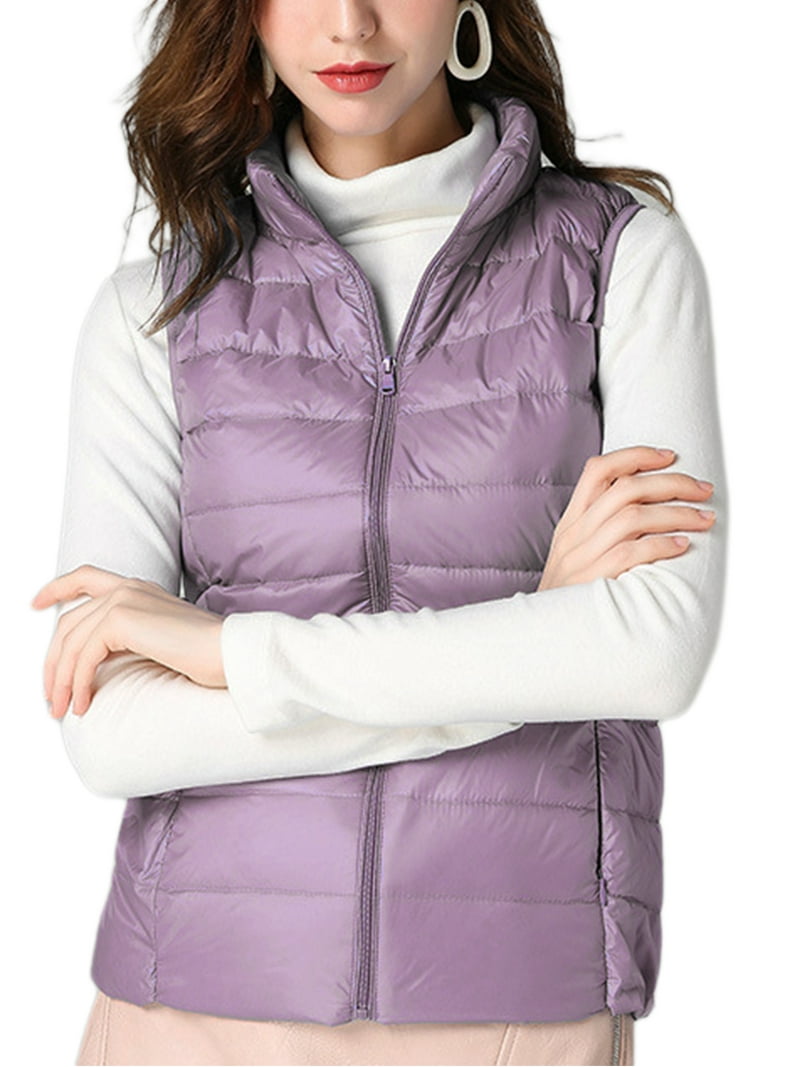 Frontwalk Ladies Down Vests Sleeveless Puffer Vest Zip Up