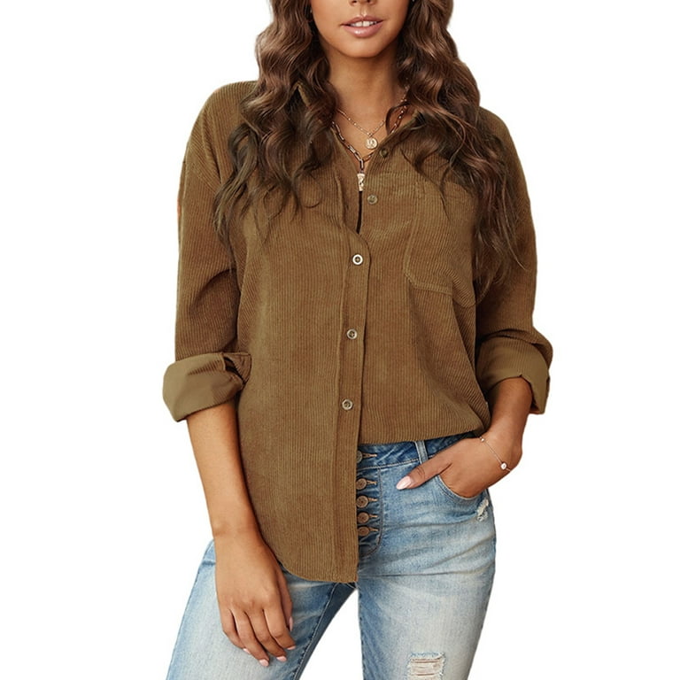 https://i5.walmartimages.com/seo/Frontwalk-Ladies-Fall-Button-Down-Tops-Elegant-Blouse-Women-Baggy-Office-Tunic-Shirt-With-Pocket-Brown-M_395bccf6-4d0c-49ff-a7fc-9ec2f851f763.9dfd636774e48fe9fb3b6fa0c23b763f.jpeg?odnHeight=768&odnWidth=768&odnBg=FFFFFF