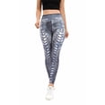 thumbnail image 1 of Frontwalk Ladies Faux Denim Pant Butt Lifting Fake Jeans High Waist Leggings Sport Slim Fit Jeggings Tummy Control Pencil Pants Blue Gray M, 1 of 6