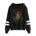 thumbnail image 1 of Frontwalk Ladies Hooded Sweatshirts Long Sleeve Hoodies Drawstring Pullover Women Loose Fit Hoodie Sweatshirt Owl Print Black XL, 1 of 2