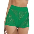 thumbnail image 1 of Frontwalk Ladies Mini Pant Bermuda Short Hot Pants Drawstring Elastic Waist Summer Beach Shorts Women Casual Bottoms Green S, 1 of 3