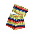 thumbnail image 1 of Frontwalk Ladies Nightwear Sleeveless Lounge Sets Striped Sleepwear Beach Loose Fit Pjs Off Shoulder Pajamas Style B M, 1 of 2