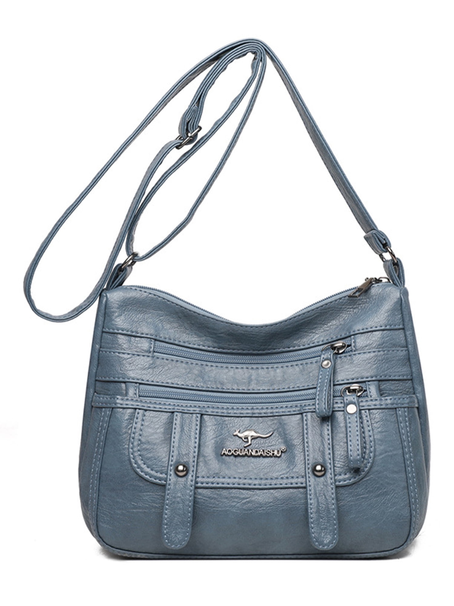 Frontwalk Ladies Shoulder Bags Zipper Crossbody Bag Multi Pockets