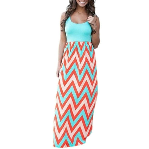 Frontwalk Ladies Sleeveless Loose Maxi Dresses Casual Plus Size Sundress WOmen Beach Party Summer Lightweight Long Dresses