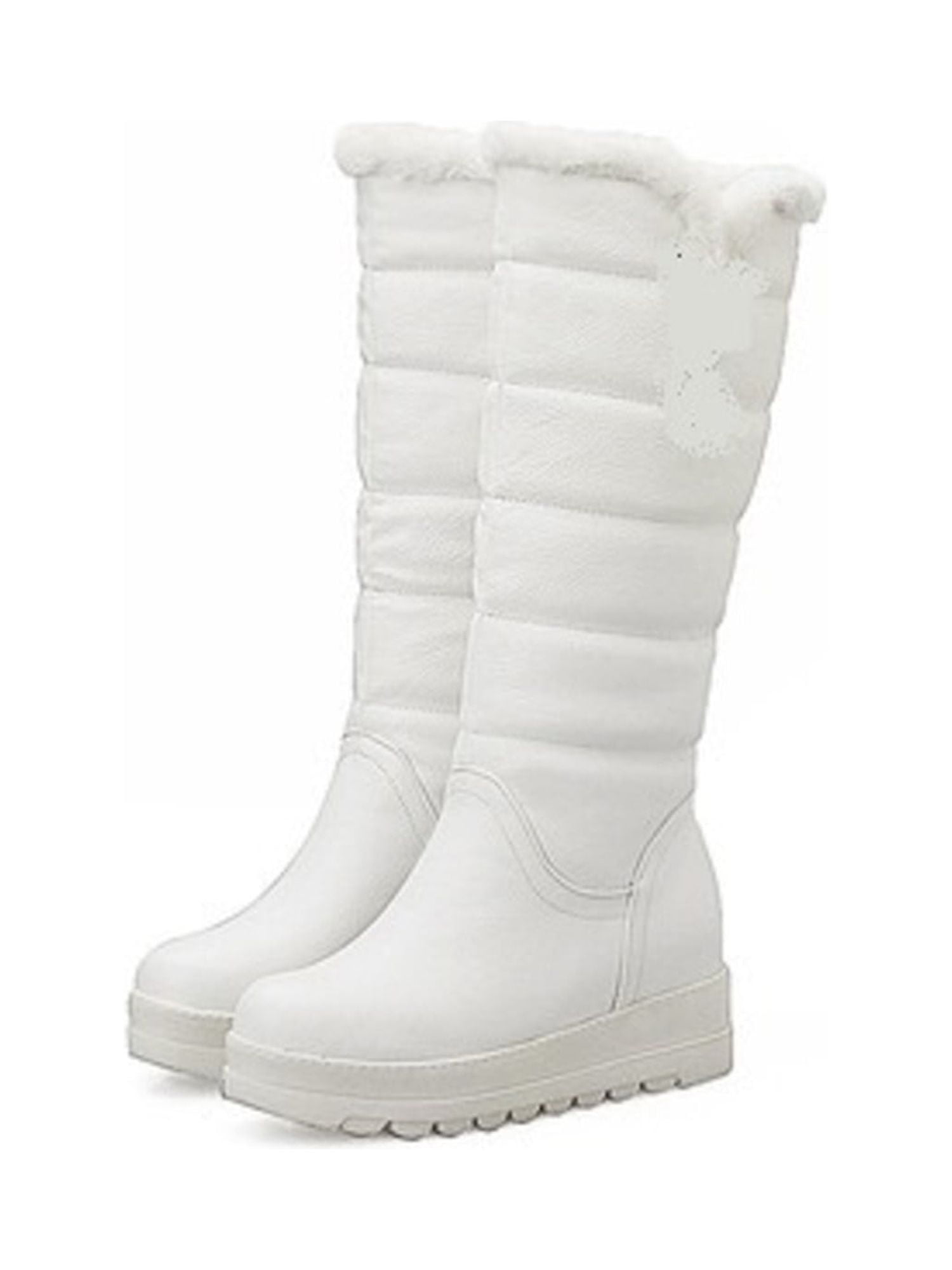 Frontwalk Ladies Snow Boots Knee High Winter Boot Faux Fur Warm Shoes Work Cold Weather Women