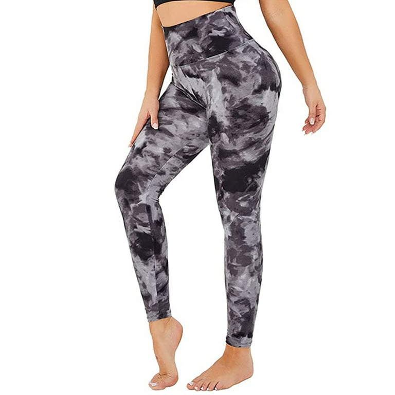 Frontwalk Ladies Tight High Waist Yoga Leggings Plaid Printed