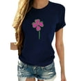 thumbnail image 1 of Frontwalk Ladies Tunic Blouse Short Sleeve T Shirt Crew Neck Summer Tops Women Soft Basic Tee Four Leaf Clover Pullover Hidden Green XL, 1 of 2