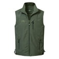 thumbnail image 1 of Frontwalk Lightweight Fall Zip Up Vest for Men Fashion Stand Collar Waistcoat Fishing Regular Fit Jackets Vest With Pockets Military Green 5XL, 1 of 2