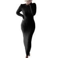 thumbnail image 1 of Frontwalk Long Sleeve Dress for Womens Winter Sweaters Pullover Dress Slim Fit Maxi Dress Clubwear Party Cocktail Dress, 1 of 5