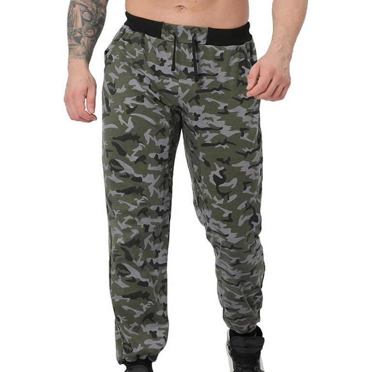 Frontwalk Men Cargo Pants Activewear Gym Track Pants Jogging Sweatpants For  Outdoor Hiking Casual Sport Pants Army Green M