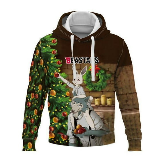 Frontwalk Men Fall Sweatshirts Christmas Printed Pullover Tops Autumn Long Sleeve Shirts Style N XL