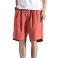 thumbnail image 1 of Frontwalk Men Fashion Summer Knee Length Short with Pocket Elastic Waist Workout Jogger Sweat Short Casual Lounge Short, 1 of 4