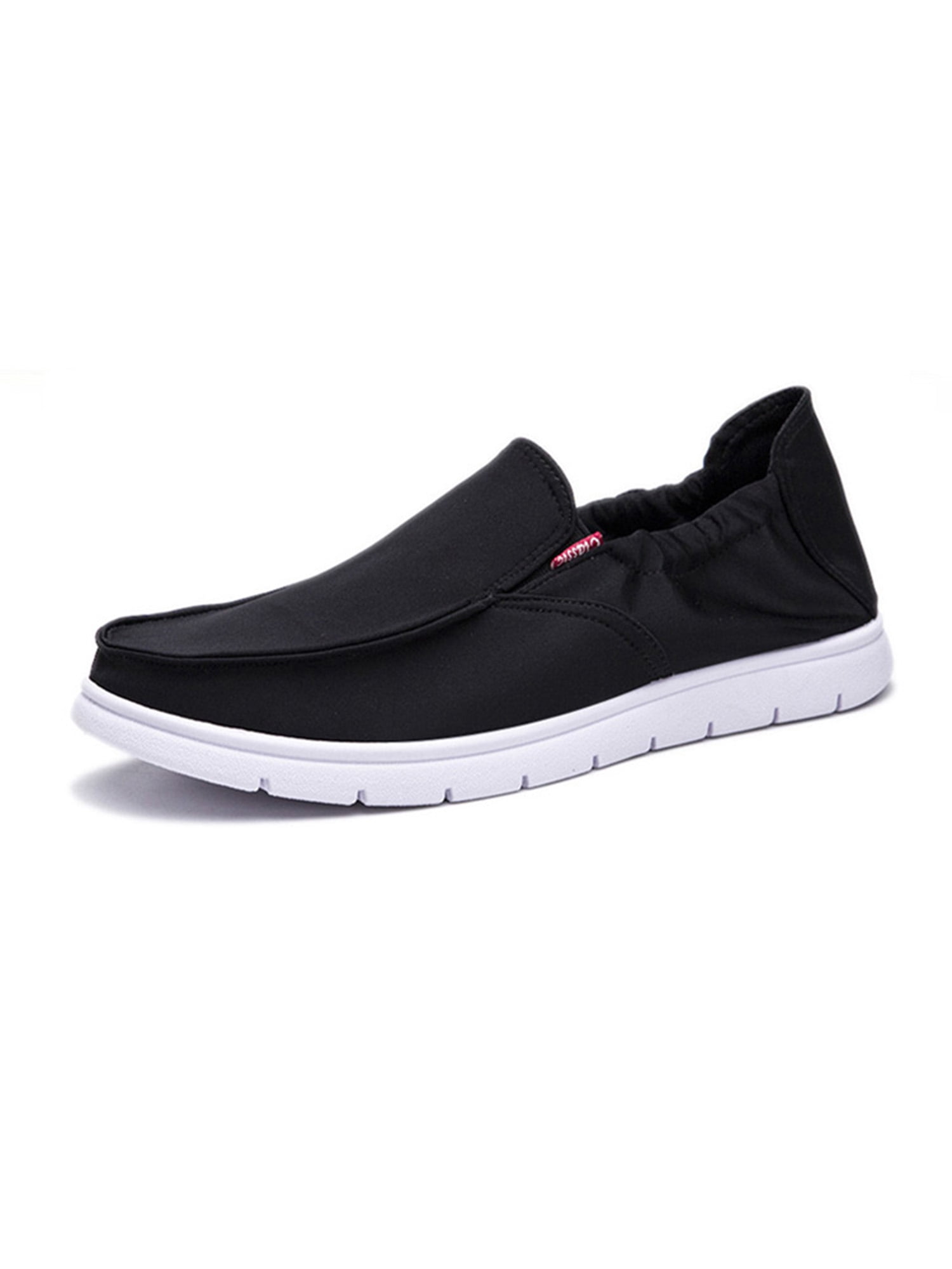 〽️Men\'s Closed Toe Pull-On Loafers Black Sneakers Canvas Walking Comfort Shoes Amazon.com | Men main image 4