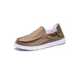 thumbnail image 1 of Frontwalk Men Loafers Comfort Flats Round Toe Casual Shoe Walking Non-Slip Canvas Shoes Mens Slip On Khaki 8.5, 1 of 8