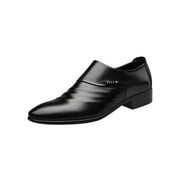 Frontwalk Men Oxfords Business Dress Shoes Formal Brogues Party Comfort Leather Shoe Mens Wingtips Flats Black 12