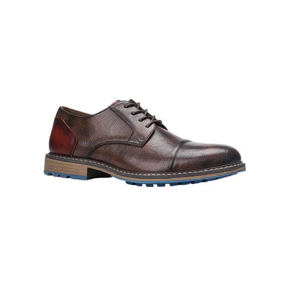 Frontwalk Men Oxfords Business Dress Shoes Lace Up Brogues Work Retro Casual Shoe Mens Wingtips Wine Red 9