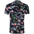 thumbnail image 1 of Frontwalk Men Shirts Button Down Tops Lapel Neck T Shirt Mens Basic Tee Short Sleeve T-shirt 1# XL, 1 of 6