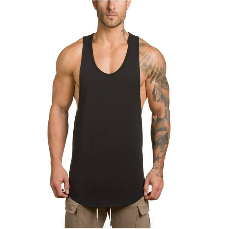 Crew neck tank top mens cheap