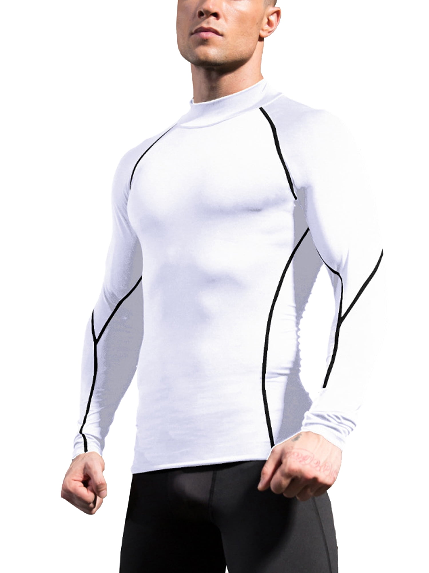 white t shirt with black lines for man