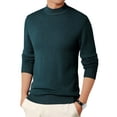 thumbnail image 1 of Frontwalk Men Sweater Long Sleeve Pullover Lightweight Knitted Sweaters Mens Basic Designed Jumper Tops Mock Turtleneck Undershirt Green L, 1 of 2