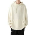 thumbnail image 1 of Frontwalk Men Sweatshirt Fall Casual Pullover Hoodie Winter Long Sleeve Hoode Tops Apricot 2XL, 1 of 3