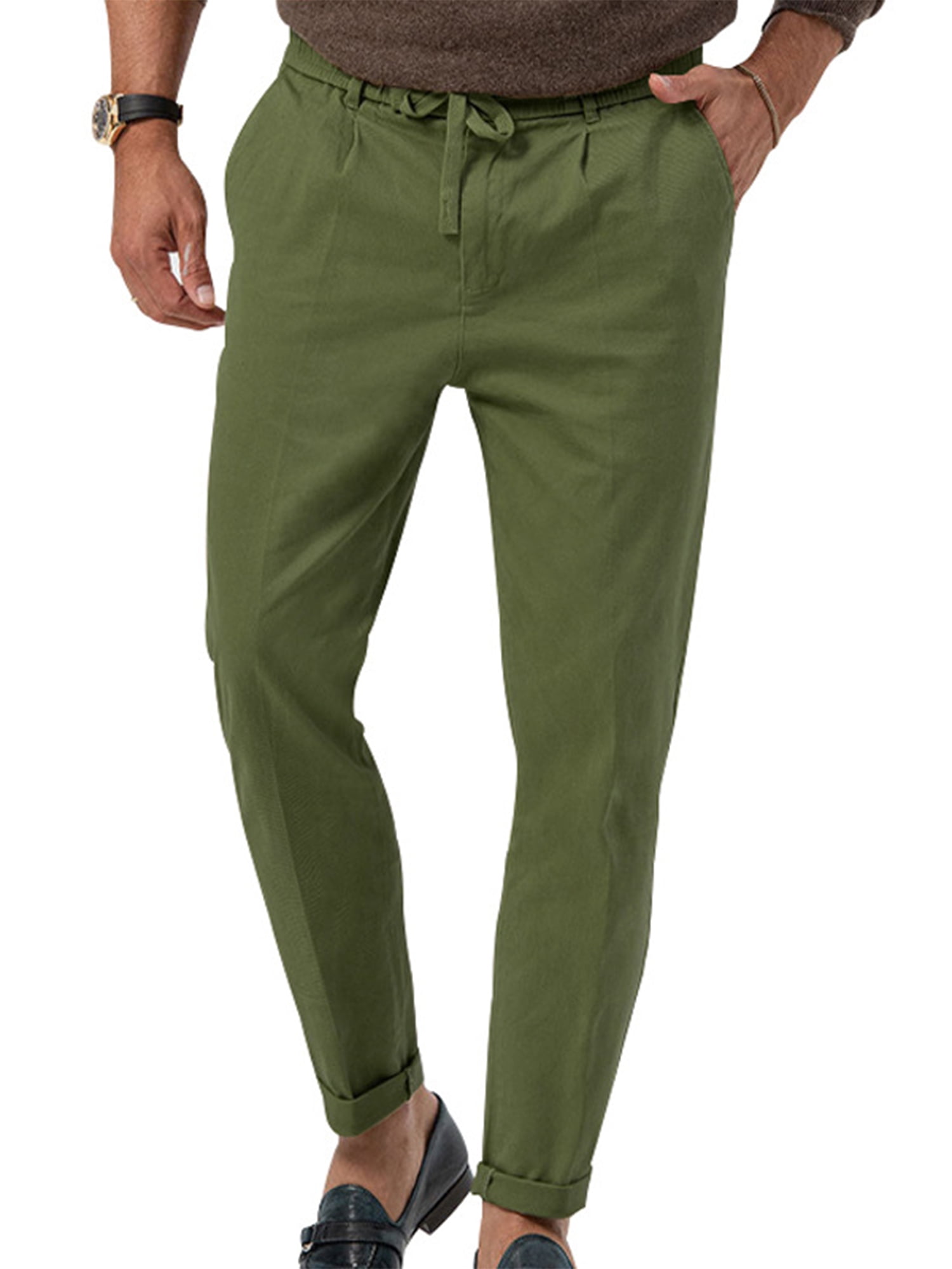 Low waist trousers - Green - Women - Gina Tricot