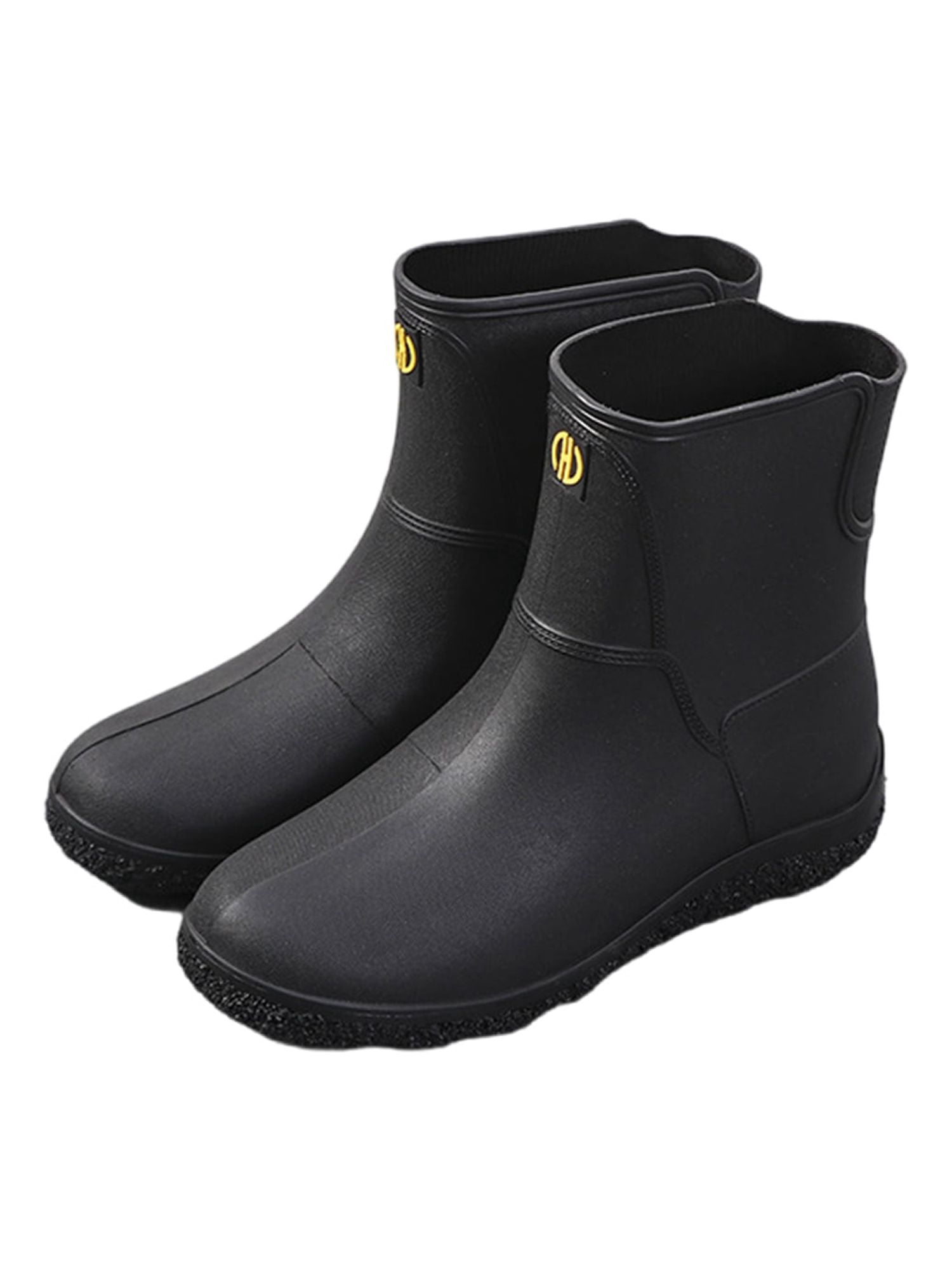 Ubon Men's Medium-High Waterproof Neoprene Rain Boots - Slip-Resistant For Farm, Garden, Fishing - View #7