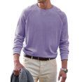 thumbnail image 1 of Frontwalk Men's T-shirt Long Sleeve Tops Crew Neck T Shirts Work Casual Basic Tee Solid Color Pullover Purple L, 1 of 2