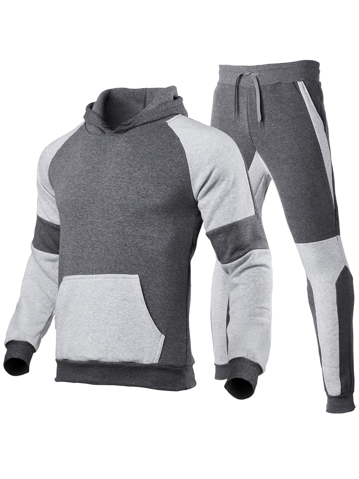 Frontwalk Mens Sweatsuits 2 Piece Hoodie Pullover Trouser Tracksuit Sets  Casual Comfy Jogging Activewear Suits with Pockets 
