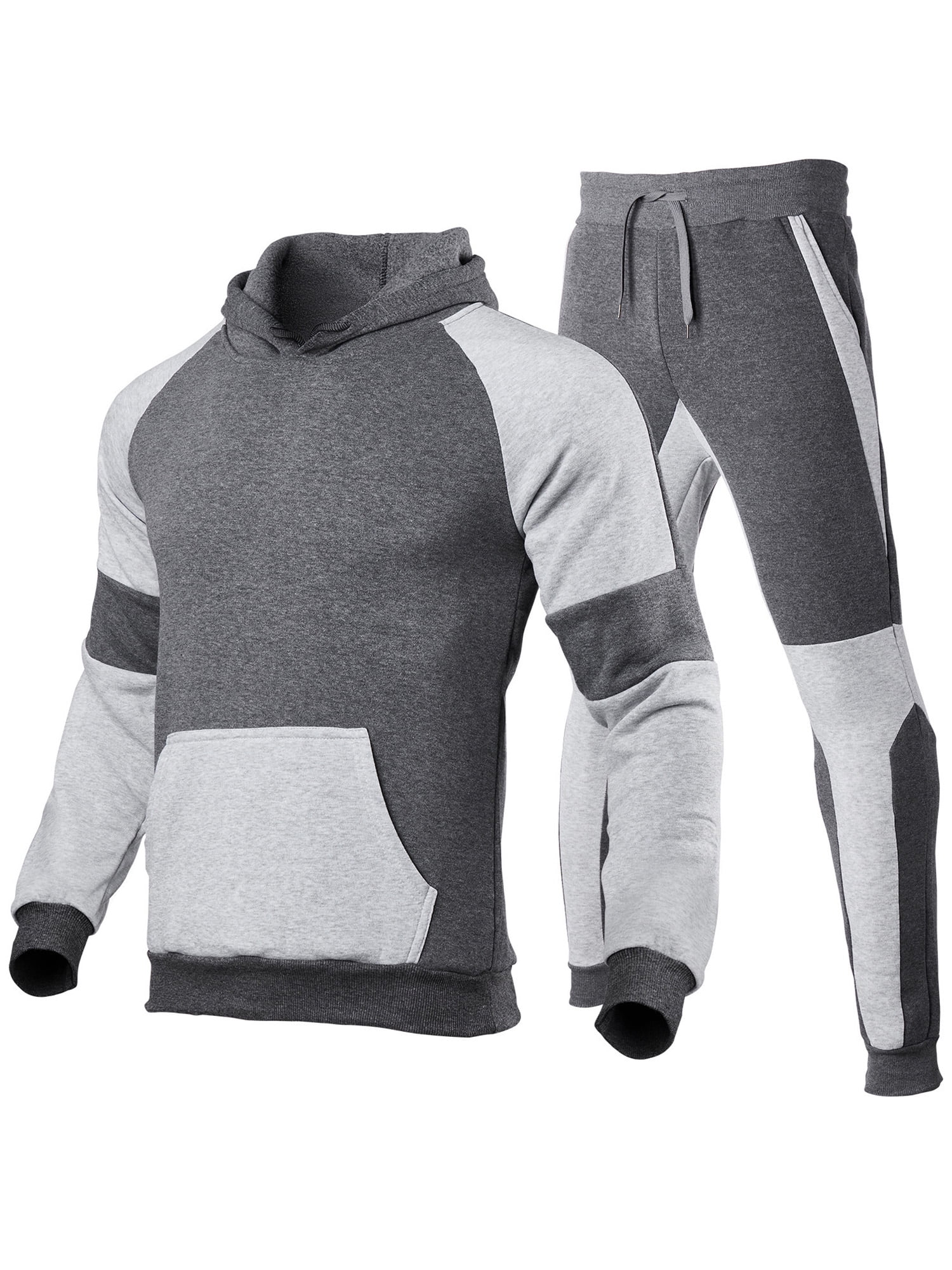Frontwalk Mens Activewear Tracksuit 2 Piece Set Casual Long Sleeve