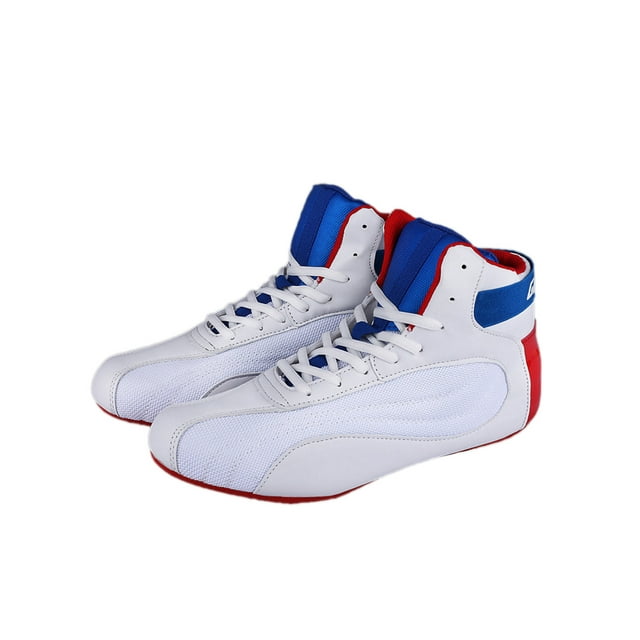 Frontwalk Mens Boxing Shoes Lace Up Wrestling Shoe High Top Fighting