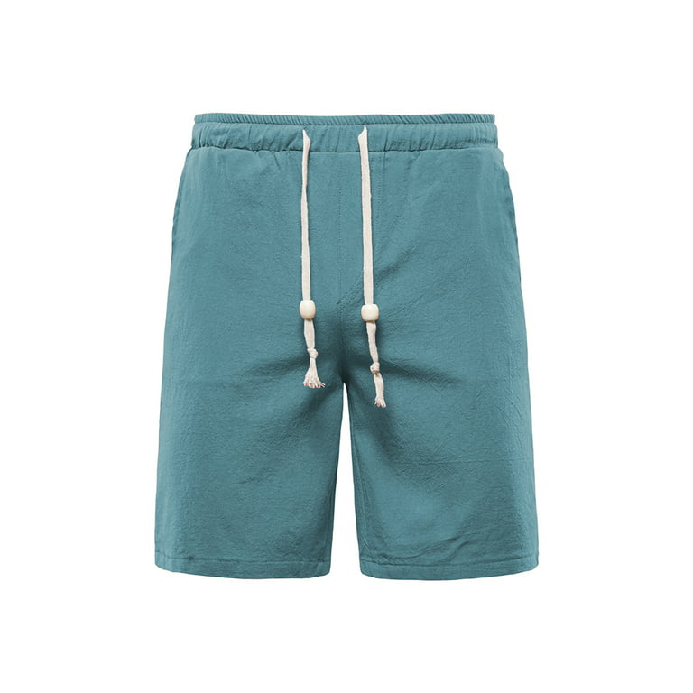 Frontwalk Mens Casual Classic Fit Shorts Drawstring Summer Beach Shorts  Elastic Waist Short Pants With Pockets