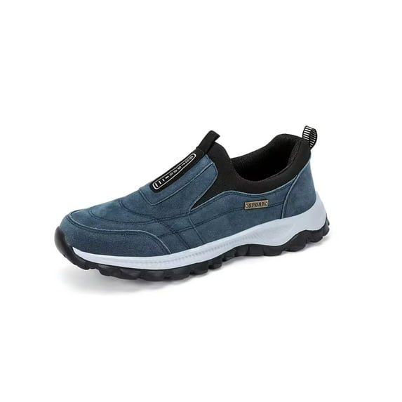 Frontwalk Mens Casual Shoe Round Toe Canvas Sneaker Flats Loafers Driving Comfortable Slip On Sneakers Men Non-Slip Blue 12
