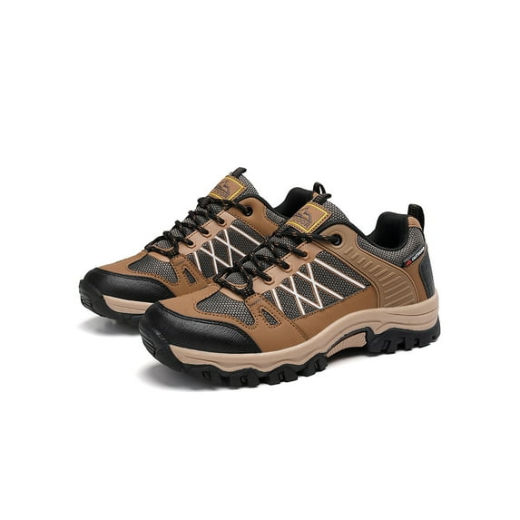 Frontwalk Mens Hiking Shoe Sport Walking Shoes Comfort Sneakers Climbing Lightweight Trekking Sneaker Men's Breathable Brown 8