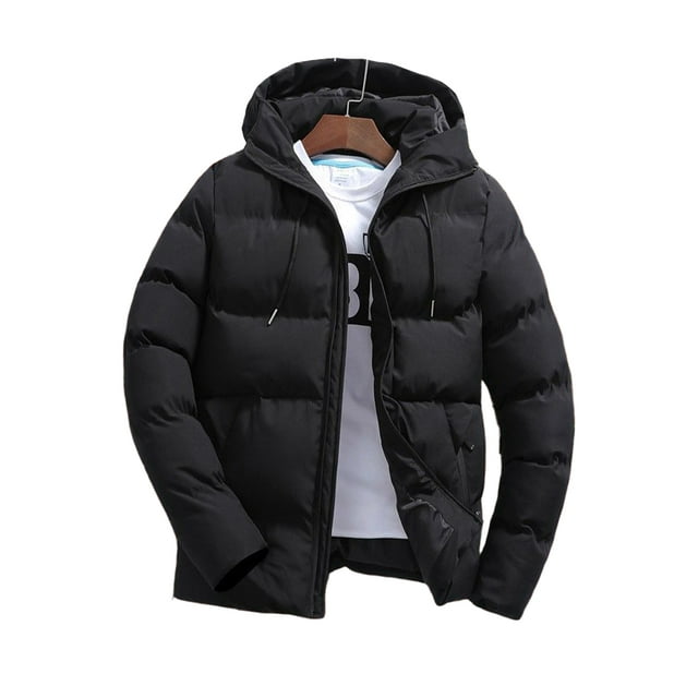 Frontwalk Mens Hooded Puffer Jacket Full Zipper Winter Outdoor Outwear ...