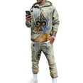 thumbnail image 1 of Frontwalk Mens Hoodies Sweatsuit Hooded Sweatshirts+Pant Outfits Two Pieces Jogger Sets Men Lounge Tracksuit Set Long Sleeve Yellow XL, 1 of 2