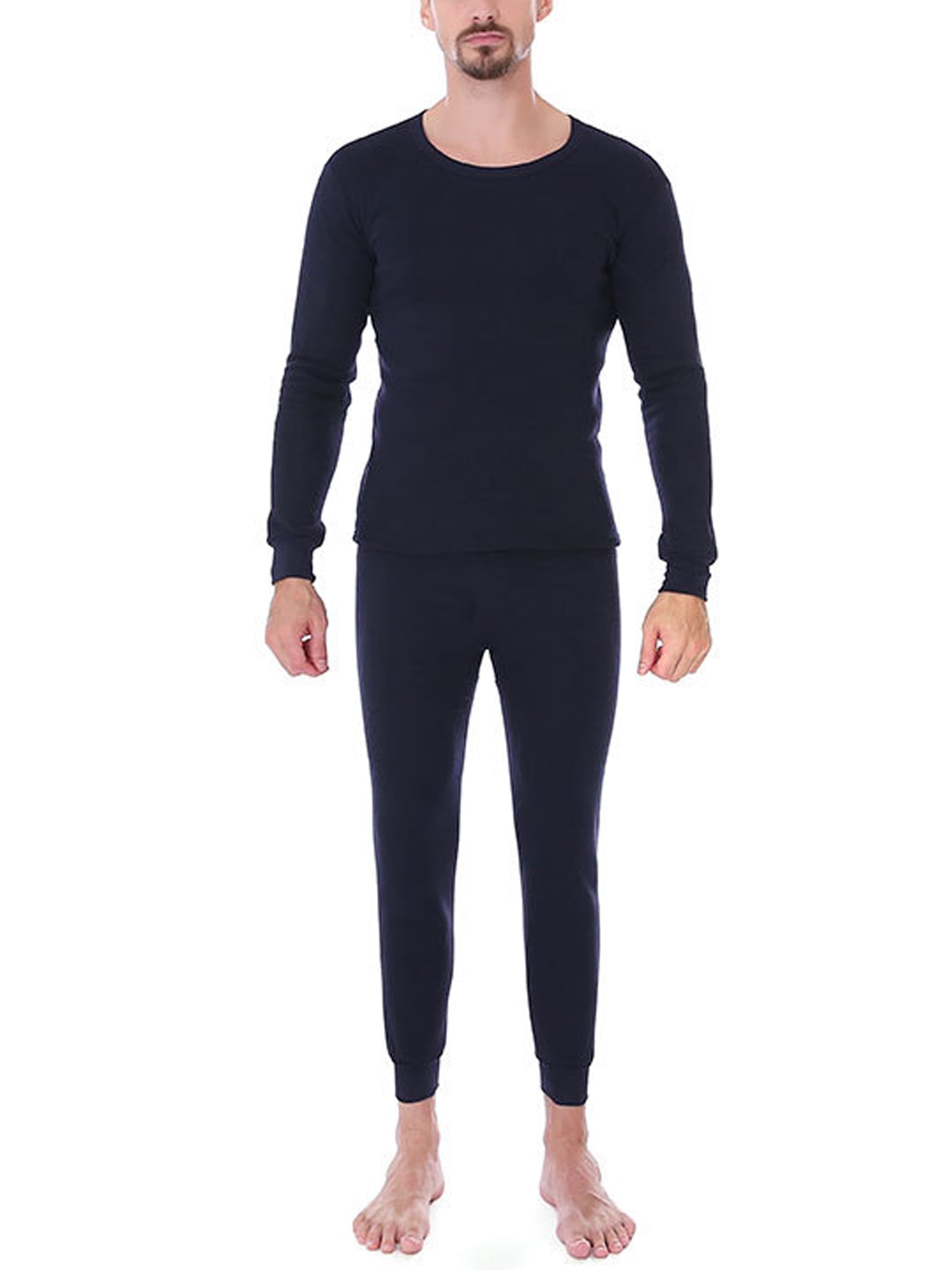 Men's Thermal Long Underwear Top Bottom Medium Weight Waffle Knit Warm  Layering