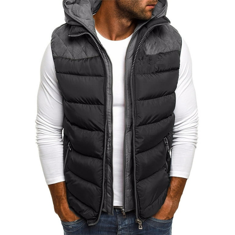 Hoodie vest mens best sale