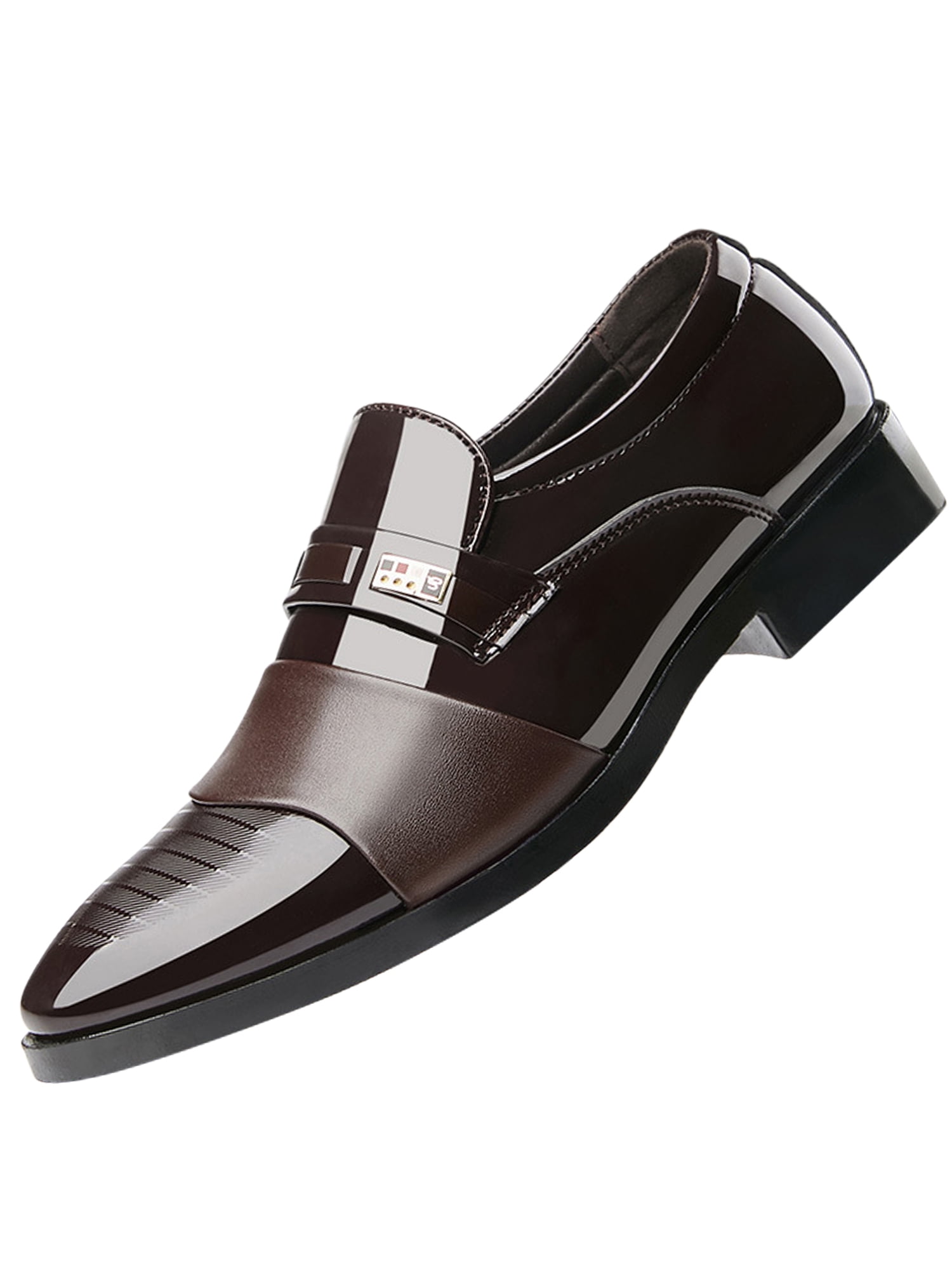 Frontwalk Mens Flats Business Dress Shoes Slip On Loafers Office Lightweight Formal Shoe Men Pointy Toe White 9.5 Walmart