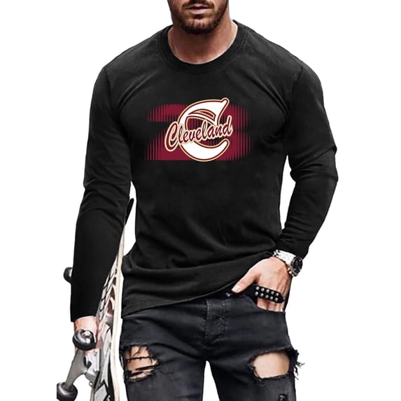 Frontwalk Mens Shirt Basketball Team Tee Letter Printed Crew Neck Jersey Tops Men Long Sleeve Pullover Blouse #06 4XL