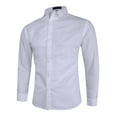 thumbnail image 1 of Frontwalk Mens Slim Fit Work Shirt Casual Button Down Dress Shirt Spring Fall Long Sleeve Tops Blouse, 1 of 4