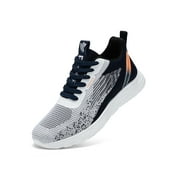 Frontwalk Mens Sneakers Mesh Athletic Shoes Sports Running Shoe Walking Lightweight Trainers Men Lace Up Black 8.5