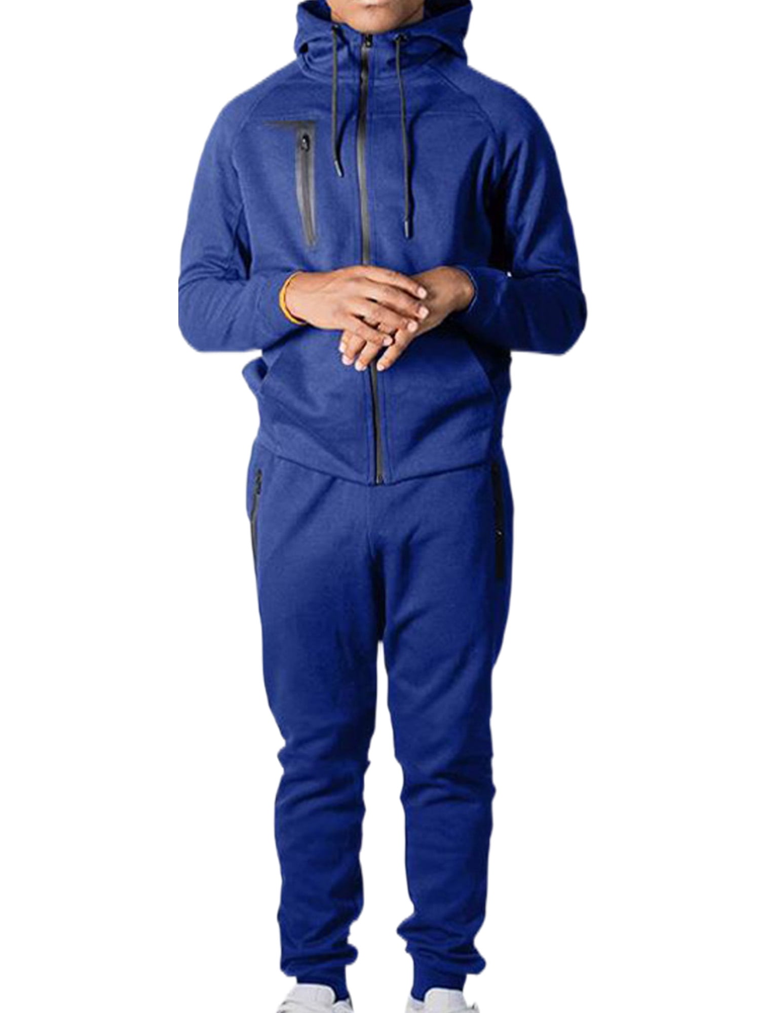 Brnmxoke Mens Casual Tracksuits Long Sleeve Jogging Suits Sweatsuit Sets 2 Piece Athletic Warm Up Full Zip Track Jackets Pants Sweat Outfit Beige Xl