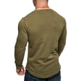 thumbnail image 1 of Frontwalk Mens T Shirts Solid Color T-shirt Long Sleeve Tops Men Fashion Pullover Crew Neck Basic Tee Army Green XXL, 1 of 4