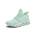 thumbnail image 1 of Frontwalk Mens Trainers Lace Up Sneakers Blade Athletic Shoes Gym Comfort Shoe Unisex Mesh Casual Sneaker Light Green 8.5, 1 of 2